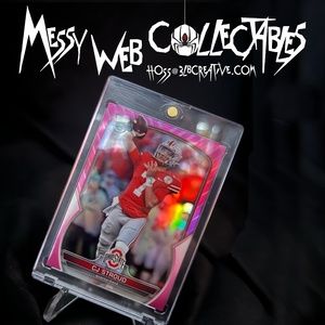 2022 CJ Stroud Bowman Chrome University Pink Refractor